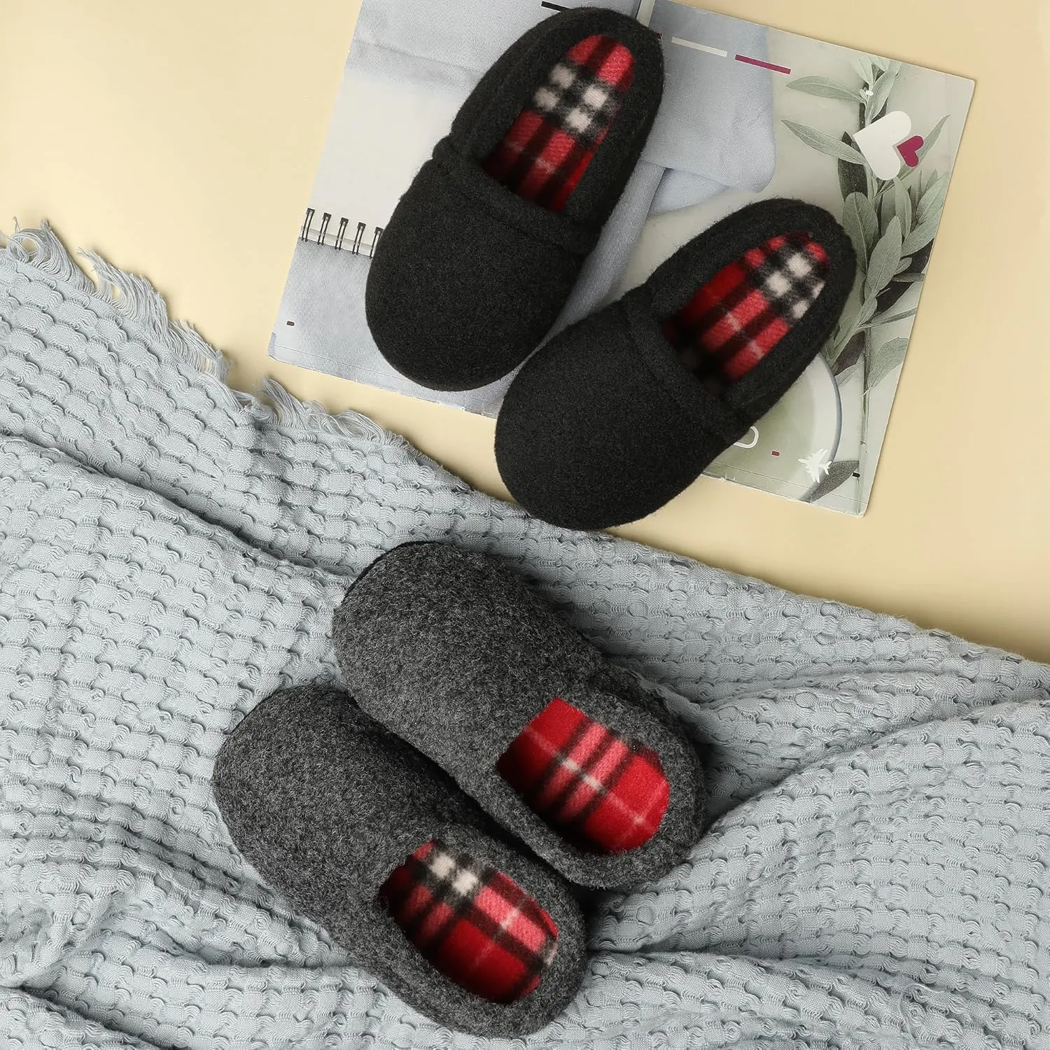 NHU Boys Slip On House Slippers Comfortable Indoor Slipper