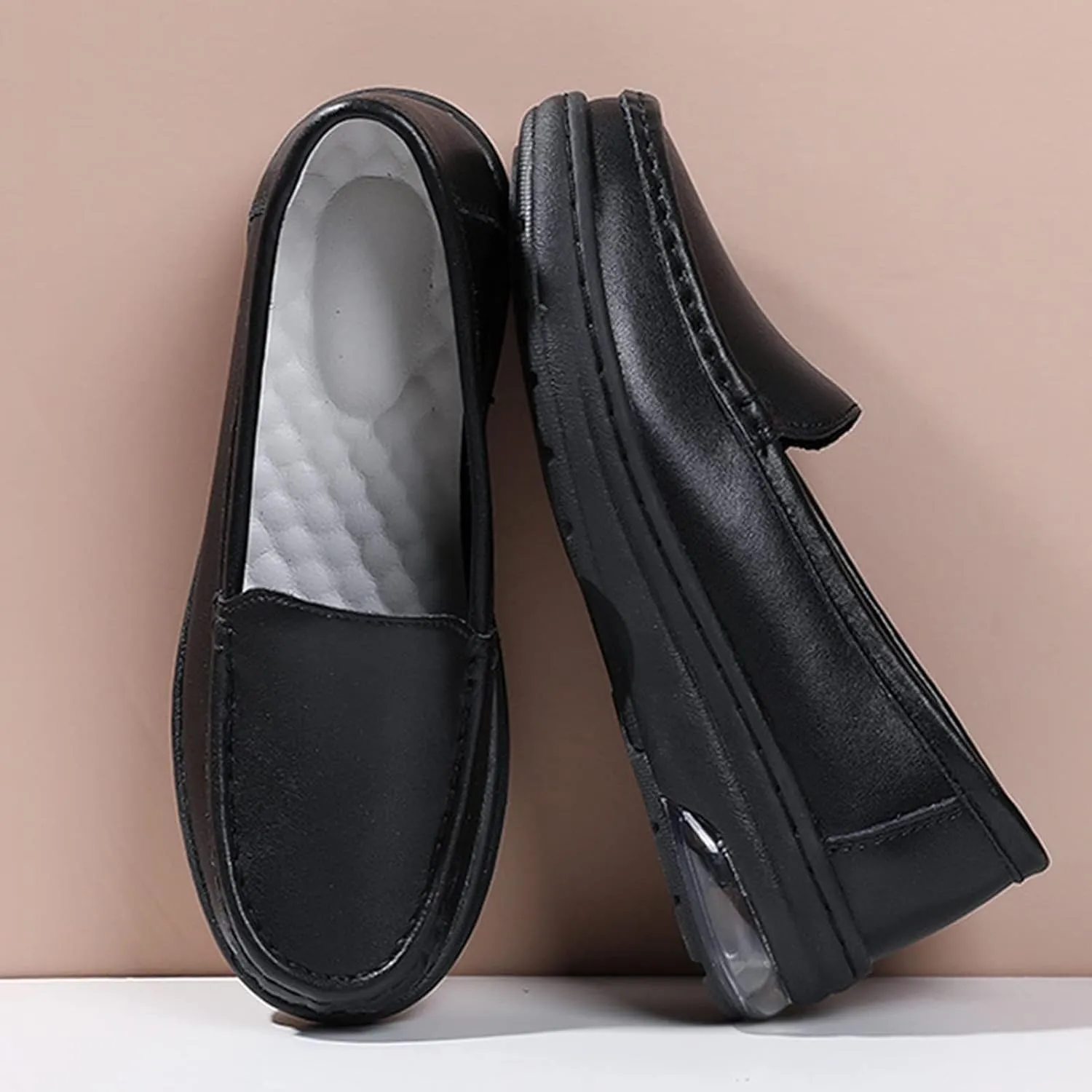 Nurse Shoes for Women,Breathable Lightweight Non Slip Work Shoes for Women Food Service,Comfortable Loafers Orthopedic Nursing Shoes Women,with Arch Support