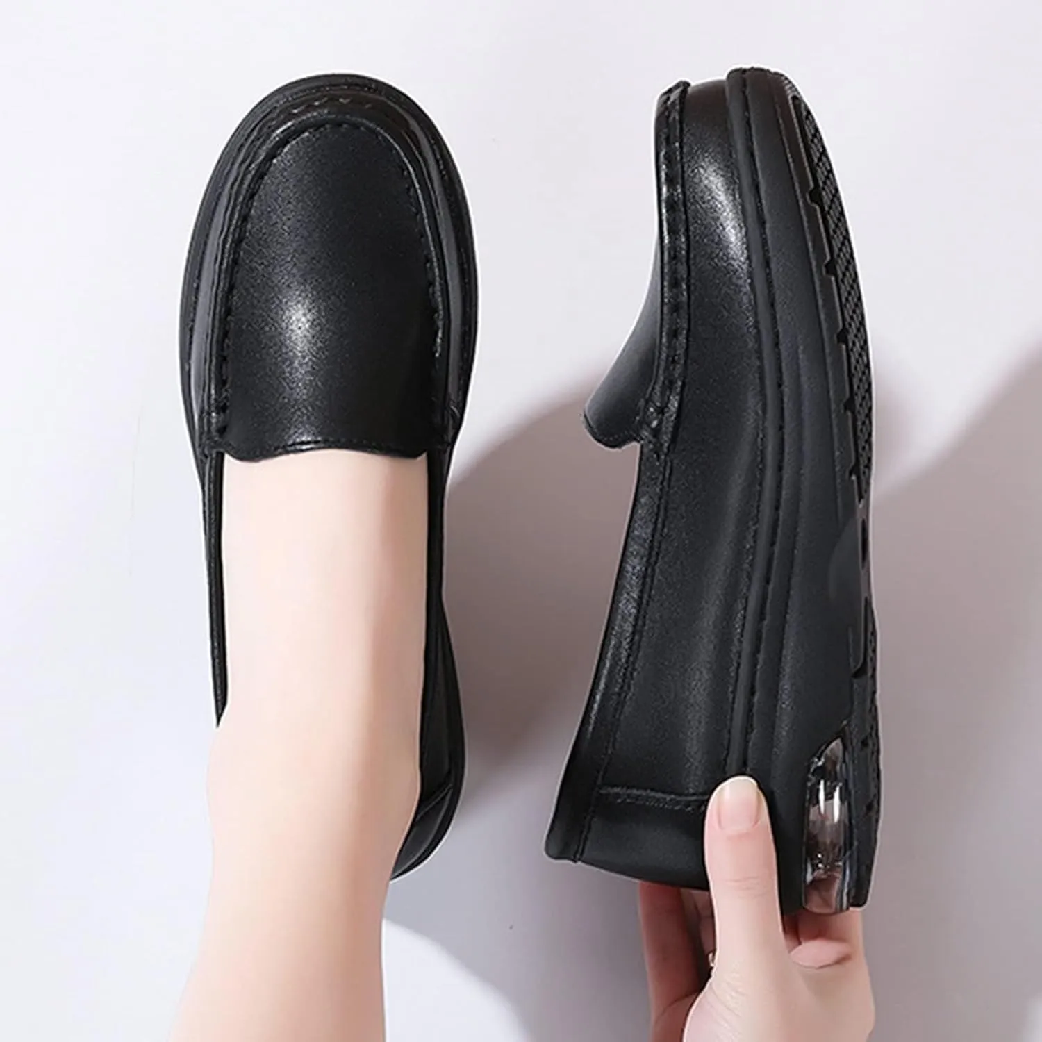 Nurse Shoes for Women,Breathable Lightweight Non Slip Work Shoes for Women Food Service,Comfortable Loafers Orthopedic Nursing Shoes Women,with Arch Support