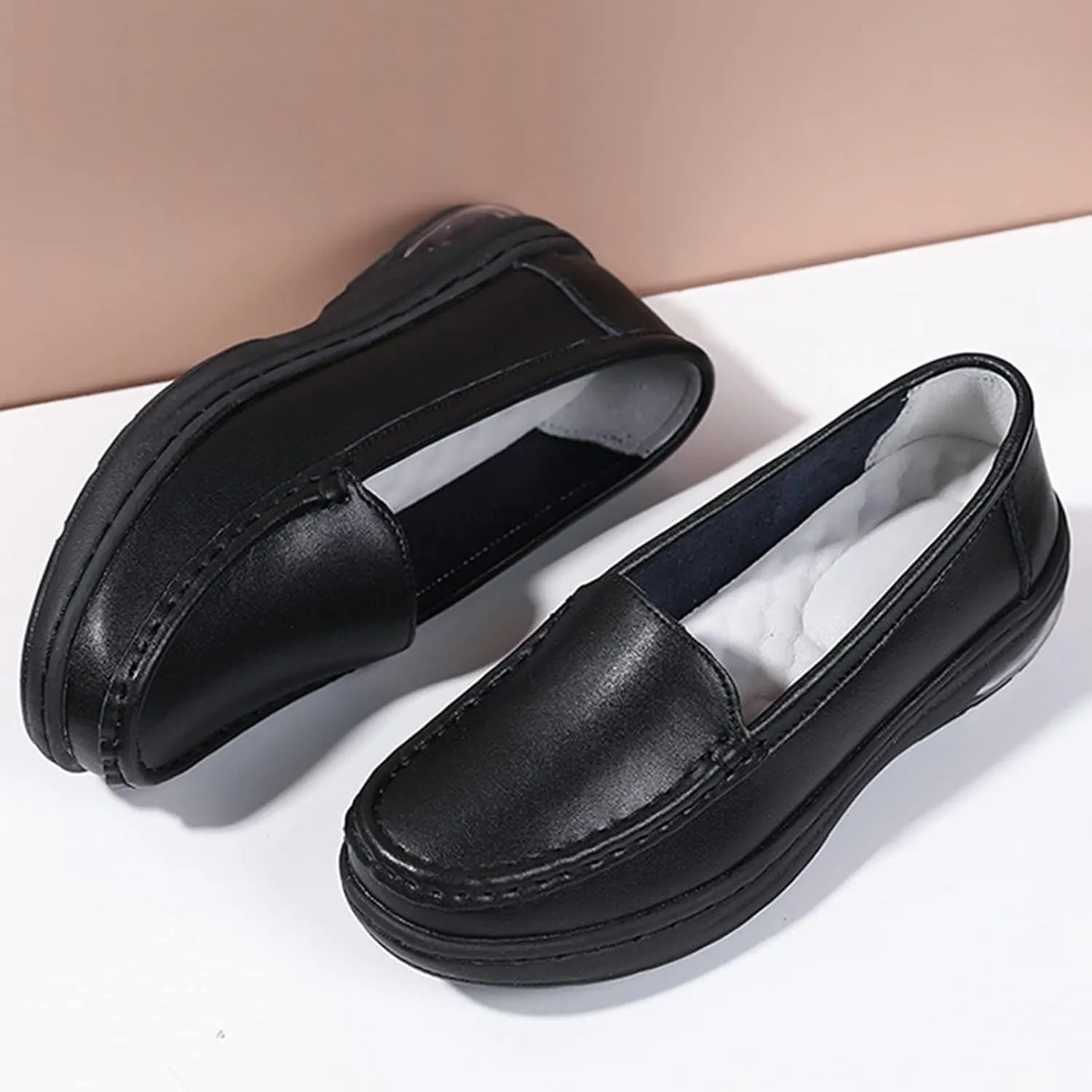 Nurse Shoes for Women,Breathable Lightweight Non Slip Work Shoes for Women Food Service,Comfortable Loafers Orthopedic Nursing Shoes Women,with Arch Support