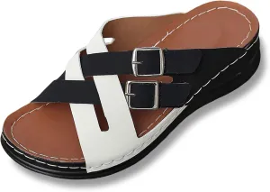 Open Toe Wedges For Women Summer Holiday Platform Sandals Dressy Women'S Dress Shoes Cute Slide On Slippers