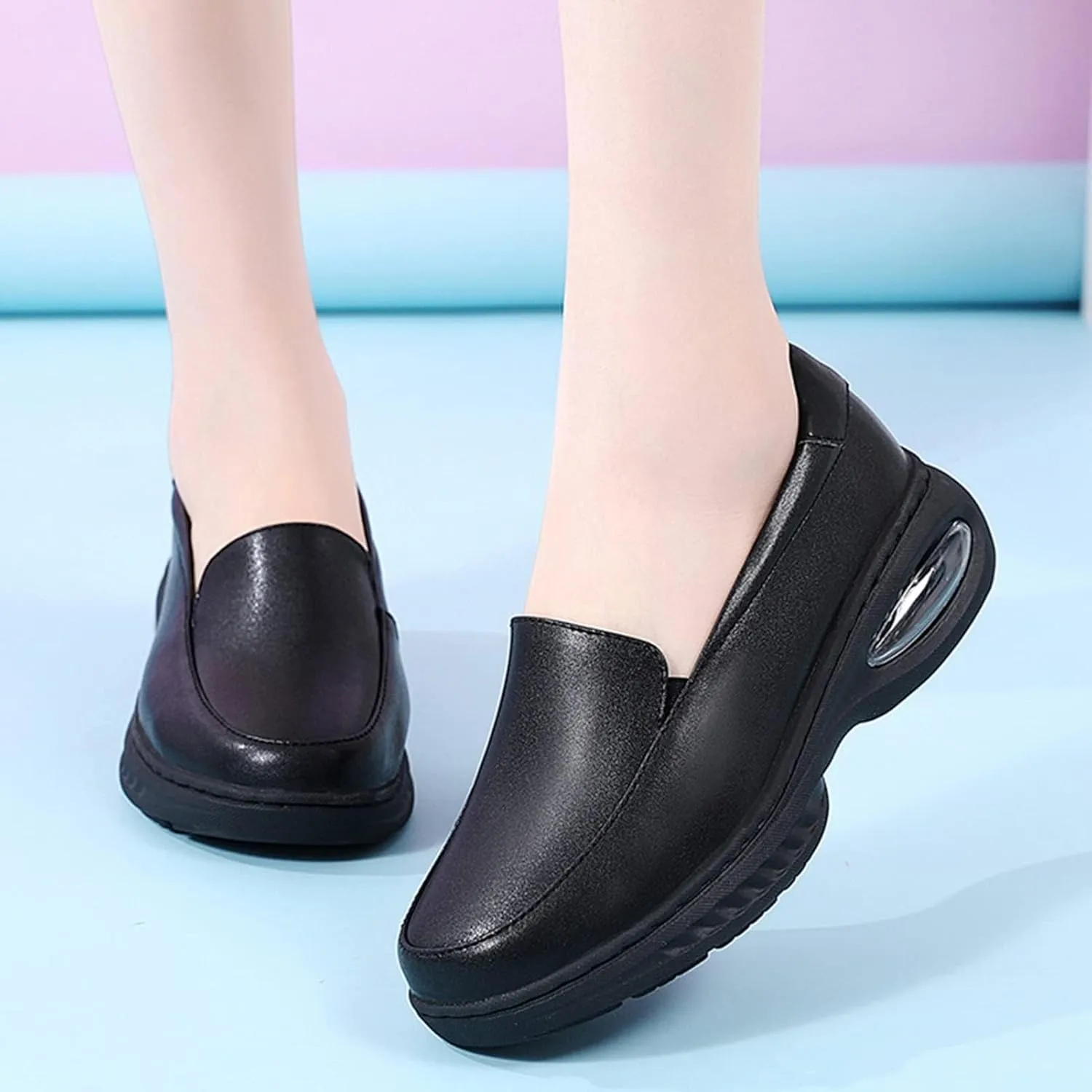 Orthopedic Nursing Shoes for Women with Arch Support,Professional Lightweight Nurse Shoes for Women,Comfortable Non Slip Loafers Work Shoes for Food Service
