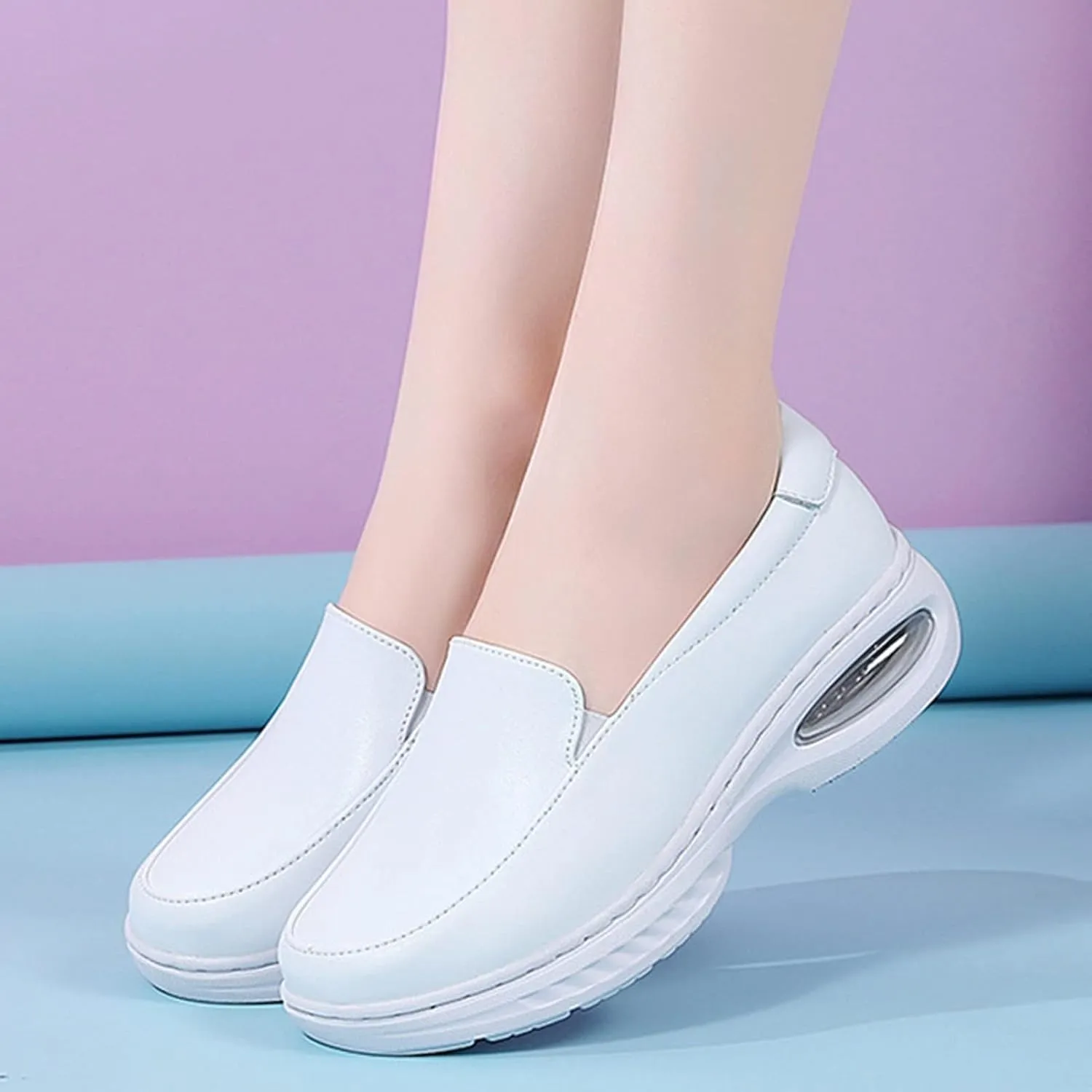 Orthopedic Nursing Shoes for Women with Arch Support,Professional Lightweight Nurse Shoes for Women,Comfortable Non Slip Loafers Work Shoes for Food Service