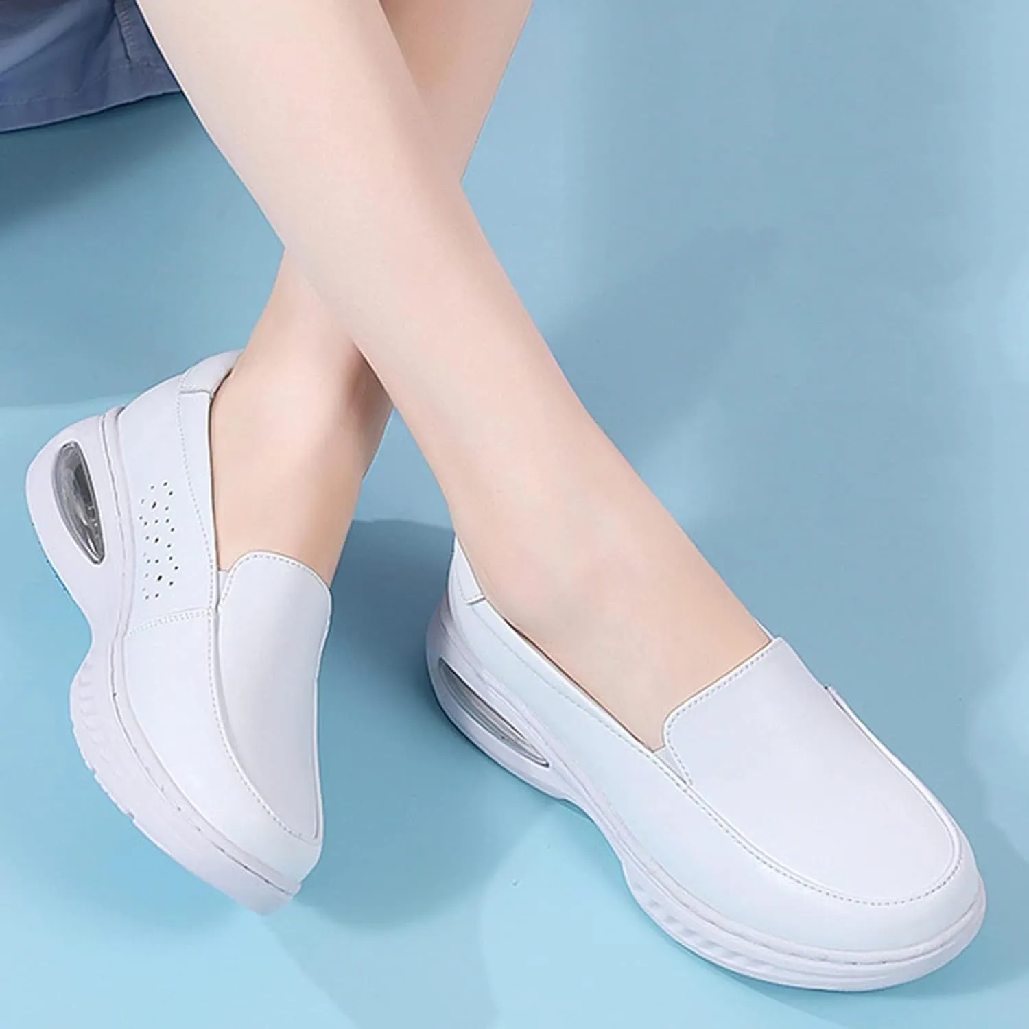 Orthopedic Nursing Shoes for Women with Arch Support,Professional Lightweight Nurse Shoes for Women,Comfortable Non Slip Loafers Work Shoes for Food Service