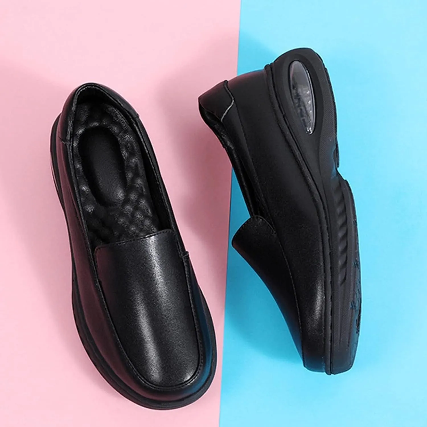 Orthopedic Nursing Shoes for Women with Arch Support,Professional Lightweight Nurse Shoes for Women,Comfortable Non Slip Loafers Work Shoes for Food Service