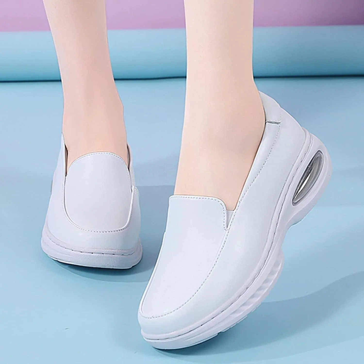 Orthopedic Nursing Shoes for Women with Arch Support,Professional Lightweight Nurse Shoes for Women,Comfortable Non Slip Loafers Work Shoes for Food Service