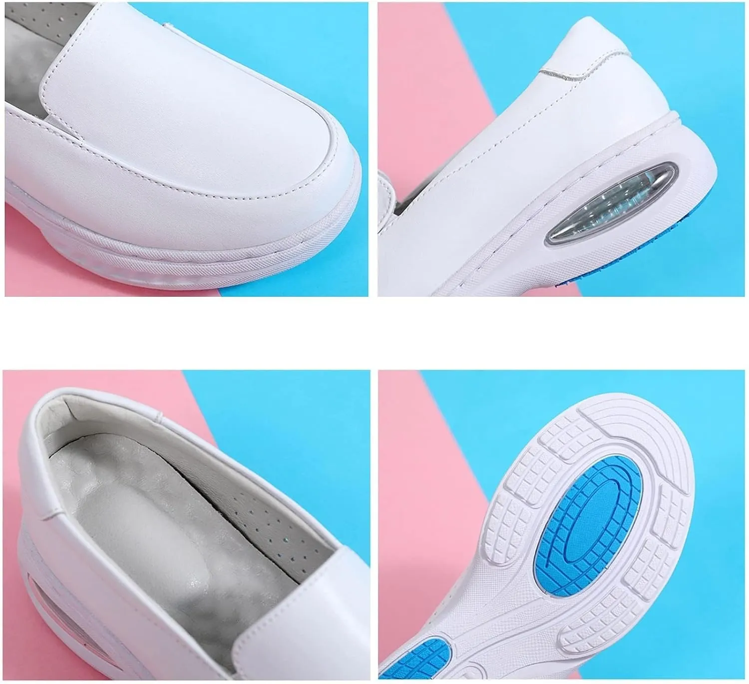 Orthopedic Nursing Shoes for Women with Arch Support,Professional Lightweight Nurse Shoes for Women,Comfortable Non Slip Loafers Work Shoes for Food Service