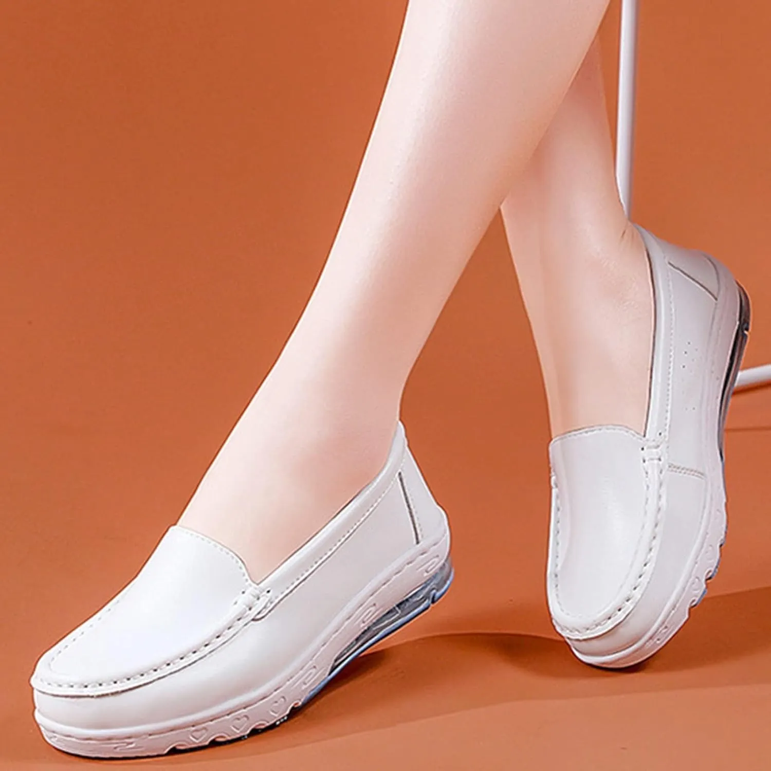 Orthopedic Nursing Shoes Women,Comfortable Breathable Waterproof Loafer Chef Work Shoes,Oil and Slip-Resistant Women's Healthcare Bunions Nurse Shoes,with Air Cushion