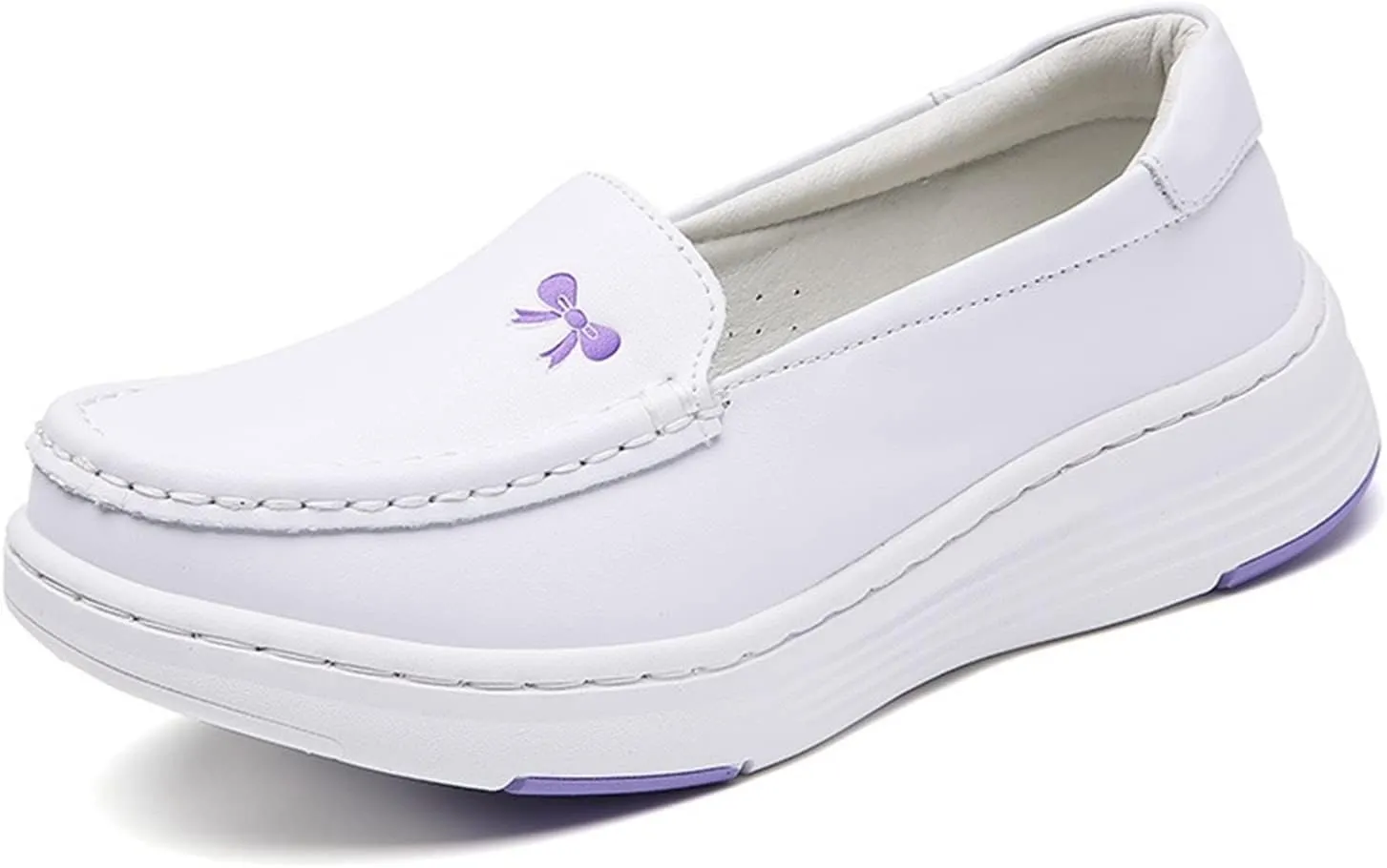 Orthopedic Nursing Shoes,Comfortable Oil and Slip-Resistant Loafers Nurse Shoes for Women,Lightweight Breathable Food Service Chef Shoes,with Arch Support