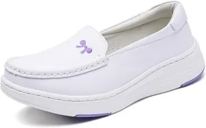 Orthopedic Nursing Shoes,Comfortable Oil and Slip-Resistant Loafers Nurse Shoes for Women,Lightweight Breathable Food Service Chef Shoes,with Arch Support