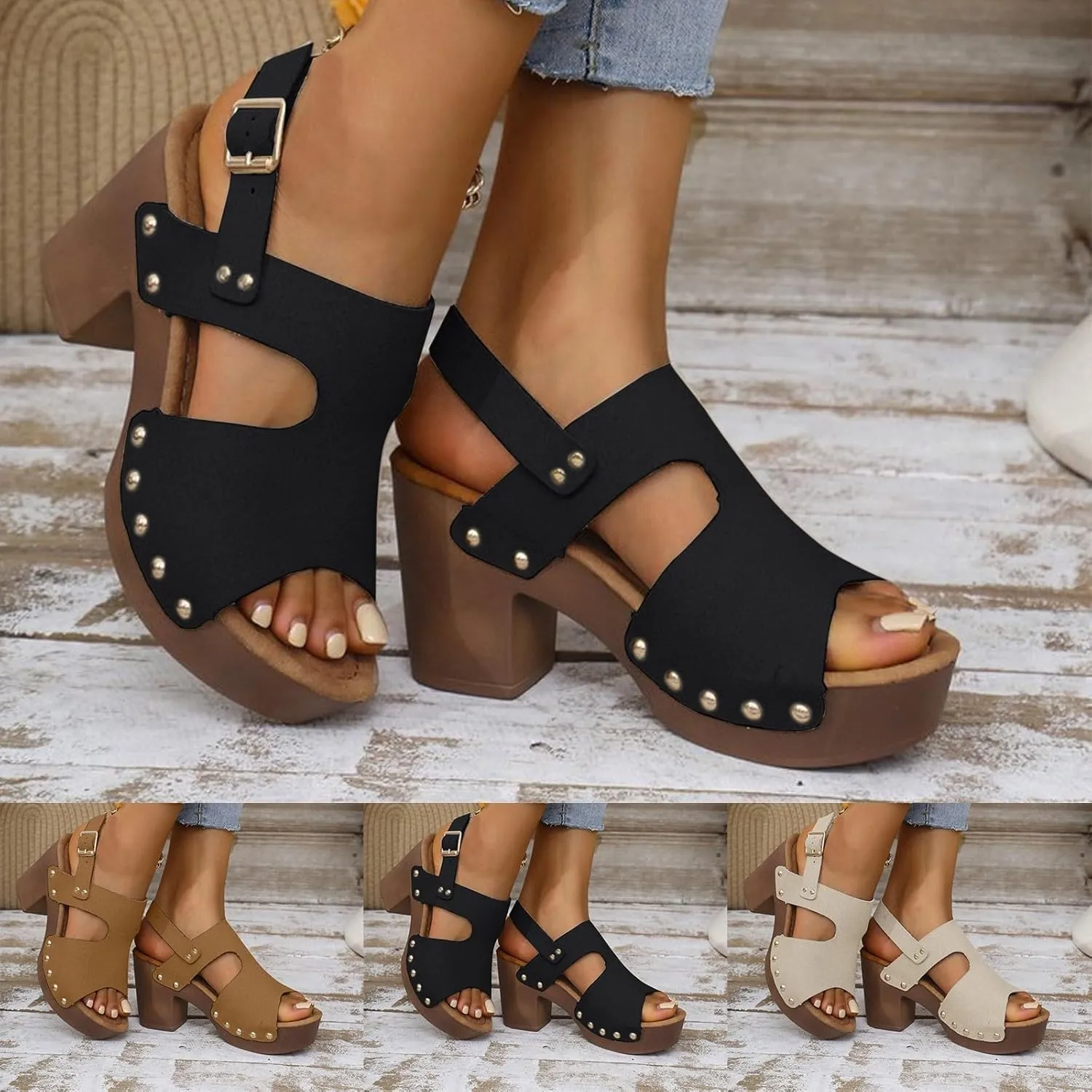 Orthopedic Platform Wedge Sandals for Women Dressy Summer Wedges Ankle Strap Open Toe Comfortable Sandals Slip On Walking Shoes Casual Wide Width Dress Shoes