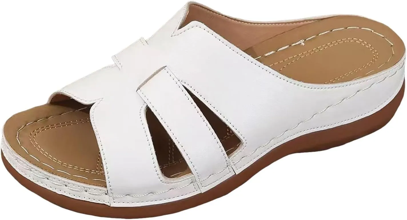 Orthopedic Sandals for Women Arch Support Walking Sandals Dressy Summer Comfortable Sandals Cute Low Wedge Sandals