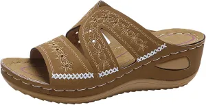 Orthopedic Sandals for Women Dressy Comfortable Arch Support Wedge Sandals Best Walking Flip Flops Sandals 2025