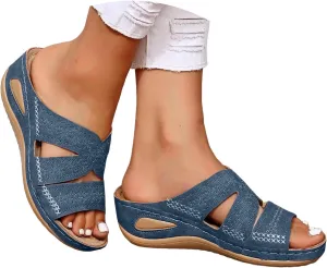 Orthopedic Sandals for Women Dressy Summer Comfortable Sandals with Arch Support Wedge Sandals Flip Flops Sandals