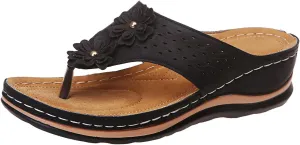 Orthopedic Sandals for Women Dressy Summer Wide Width Comfortable Walking Sandals with Arch Support Orthotic Slides Shoes