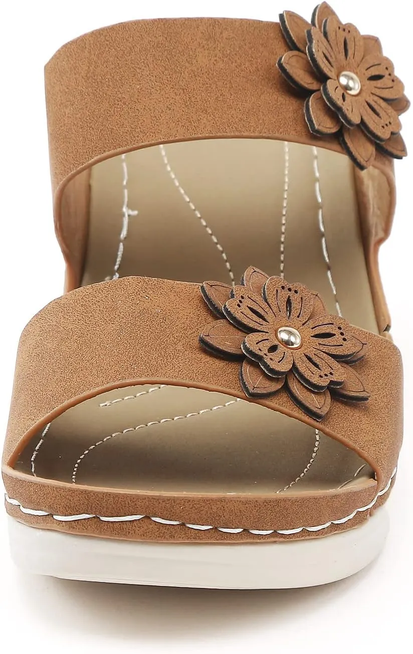 Orthopedic Sandals for Women Platform Wedge Sandals Anti-Slip Slippers Wide Width Sandals Comfortable Summer Shoes