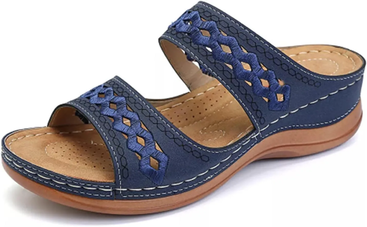 Orthopedic Sandals for Women with Arch Support Fashion Breathable Hollow Sandals Anti Slip Summer Flats Shoes