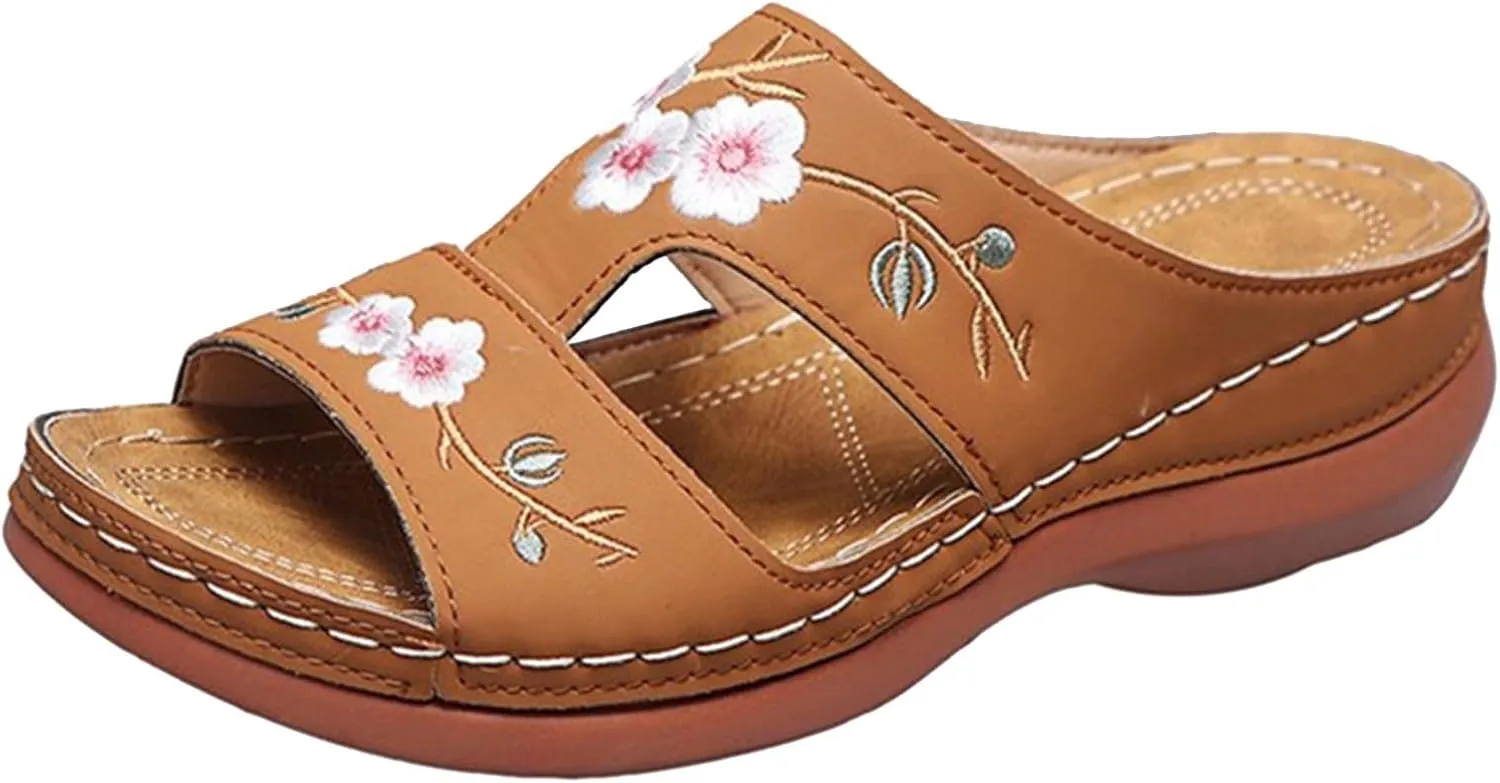 Orthopedic Sandals for Women, Women Dressy Summer Comfortable Sandals with Arch Support Walking Sandals Flip Flops Sandals