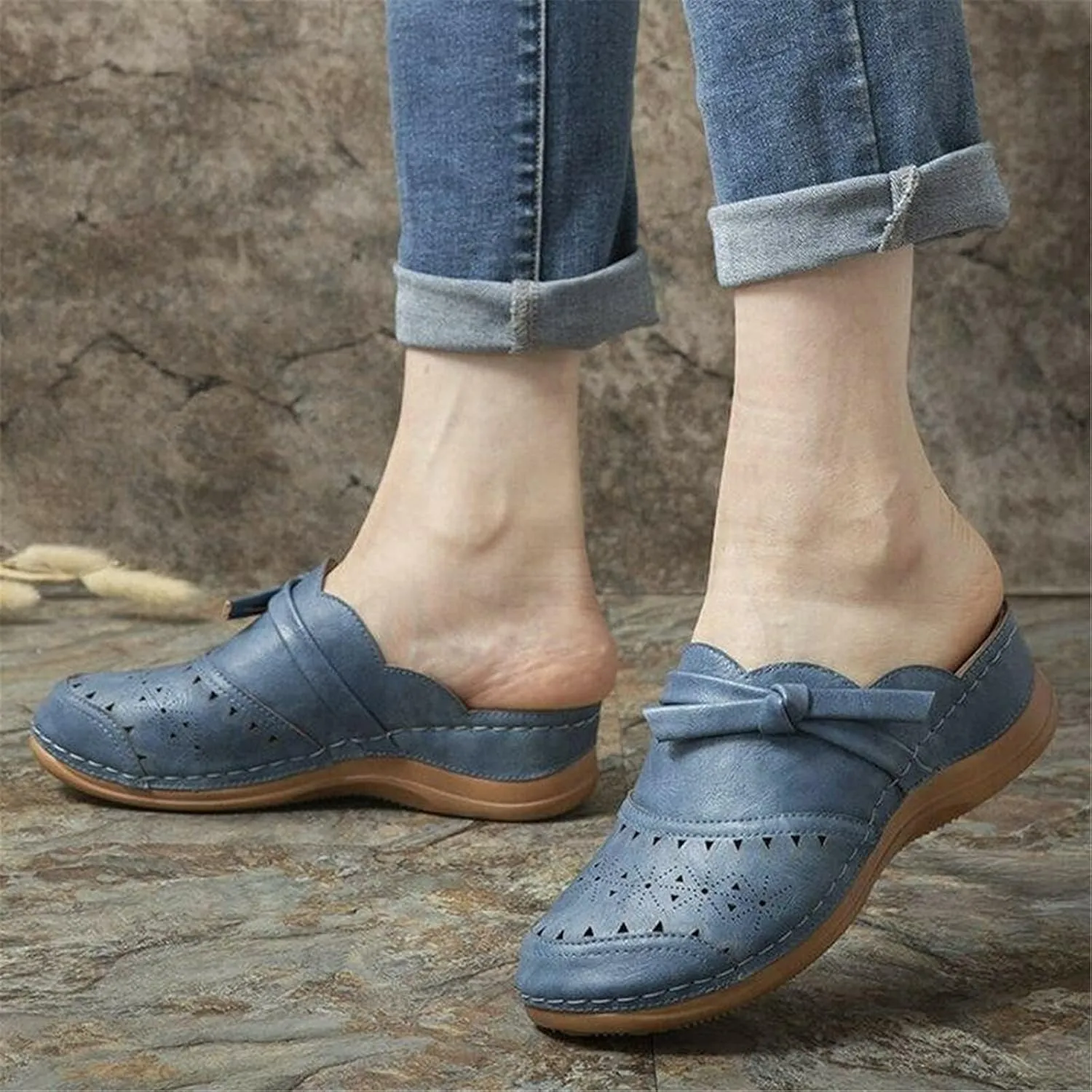 Orthopedic Sandals for Women,Arch Support Anti-Slip Summer Sandal Beach Bohemia Comfortable Platform Outdoor Flats Shoes