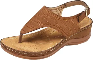 Orthopedic Sandals for Women,Arch Support Anti-Slip Summer Sandal Beach Bohemia Comfortable Platform Outdoor Flats Shoes
