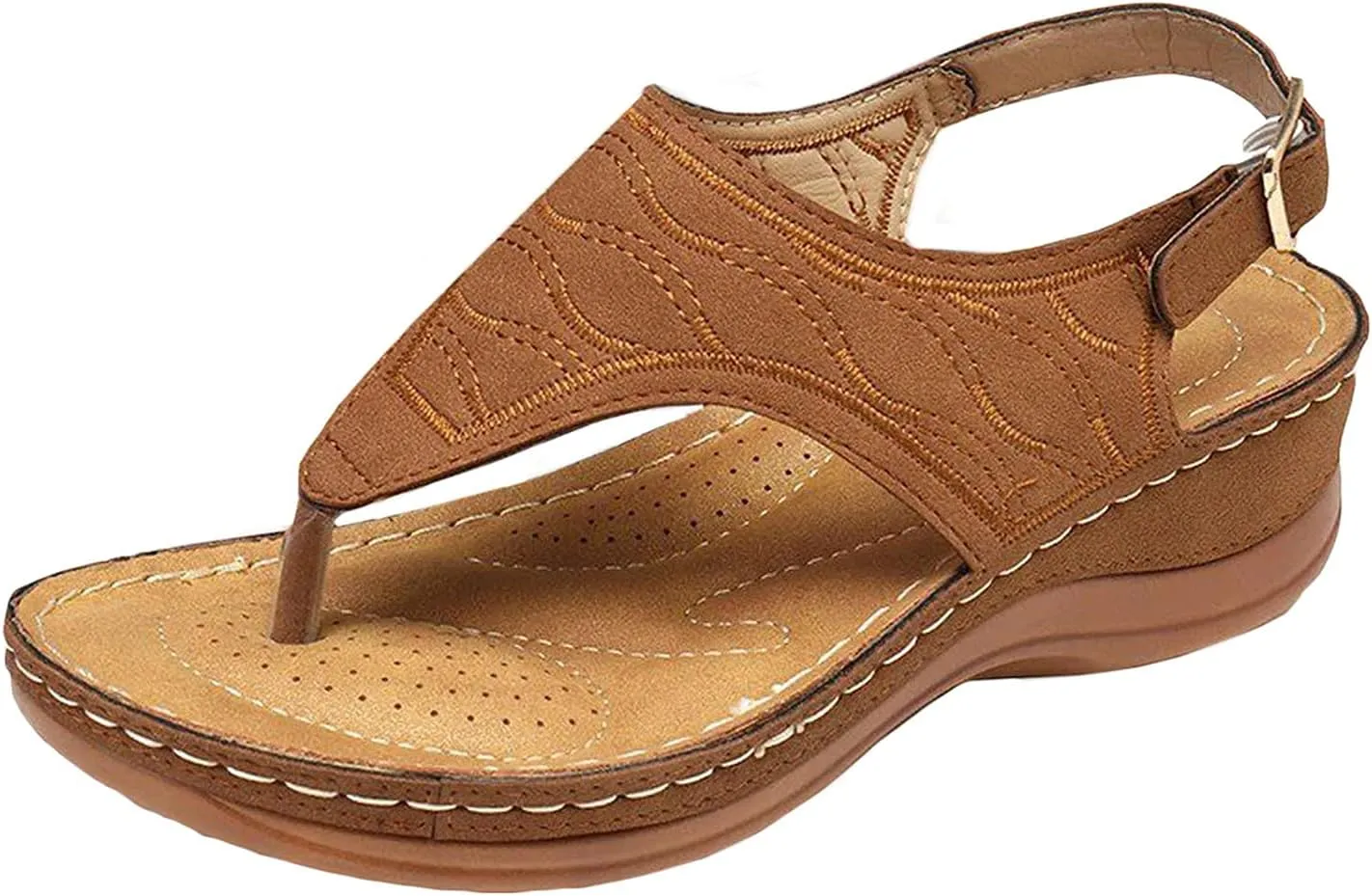 Orthopedic Sandals for Women,Arch Support Anti-Slip Summer Sandal Beach Bohemia Comfortable Platform Outdoor Flats Shoes
