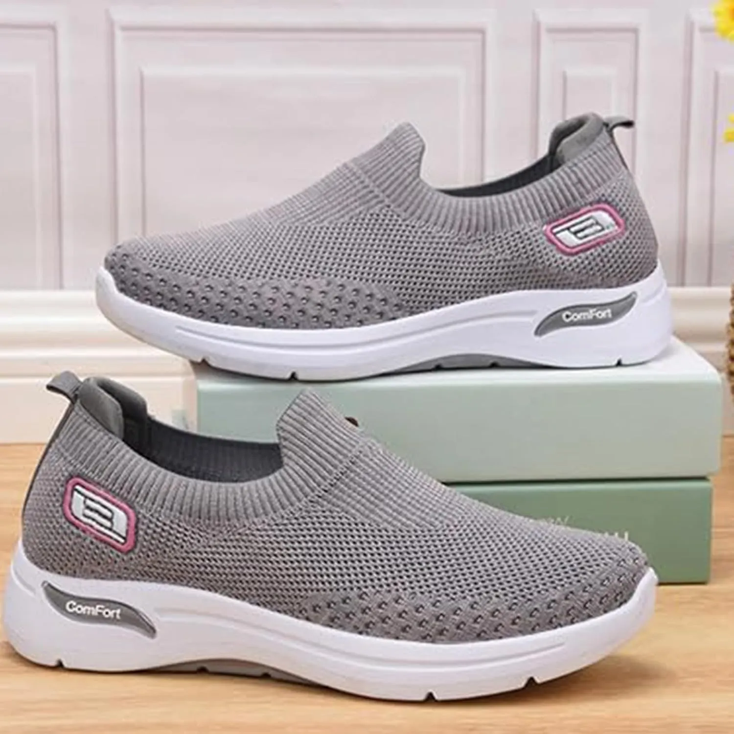 Orthopedic Sneakers for Women Comfort Wear Orthowear Shoes for Women Neuropathy Slip On Shoes Nurse Babe Shoe Ortho Pro Shoe Walking Running Athletic Tennis Sneakers Casual Breathable Lightweight