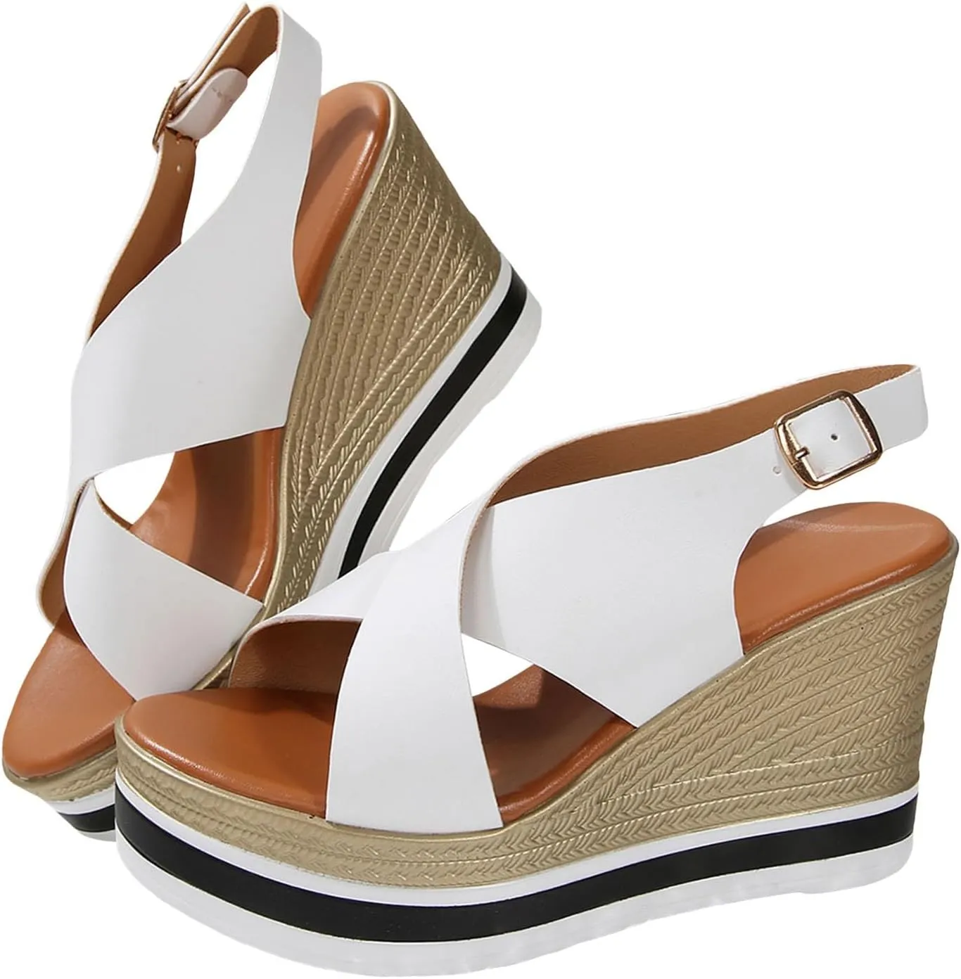 Orthopedic Wedge Sandals For Women Dressy 2025 Wedge Sandal Women's Platform Wedge Heels Shoes Open Toe Wedge Sandal for Casual Vacation Party Dressy Wedding