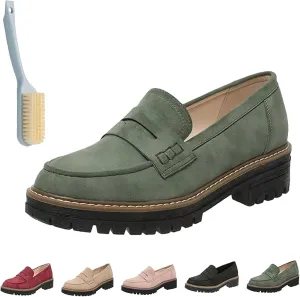 Orthoture-Orthopedic Platform Loafers, Platform Comfortable Dressy Slip On Orthoture Womens Chunky Shoes