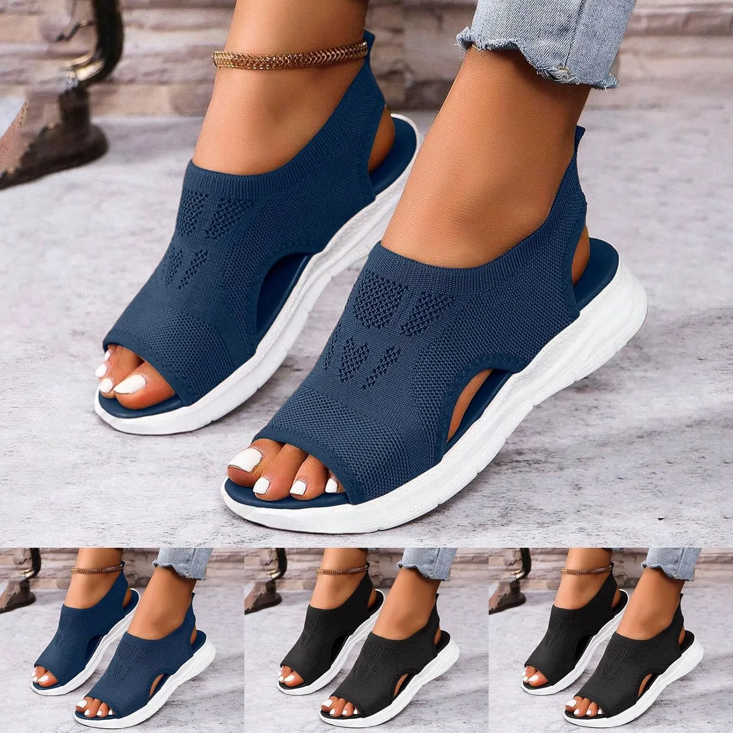 Orthowalkway Womens Sandals, Orthowalkway Womens Shoes, Walking Sandals Women Arch Support Summer Comfortable Shoes