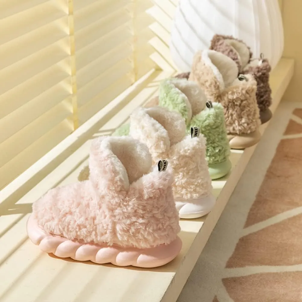 Our Lovely Fleece Booties, 2023 New Women's Comfort Warm Bootie Slippers, Winter Indoor Outdoor Fleece Booties