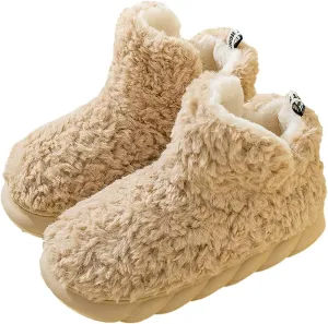 Our Lovely Fleece Booties, 2023 New Women's Comfort Warm Bootie Slippers, Winter Indoor Outdoor Fleece Booties