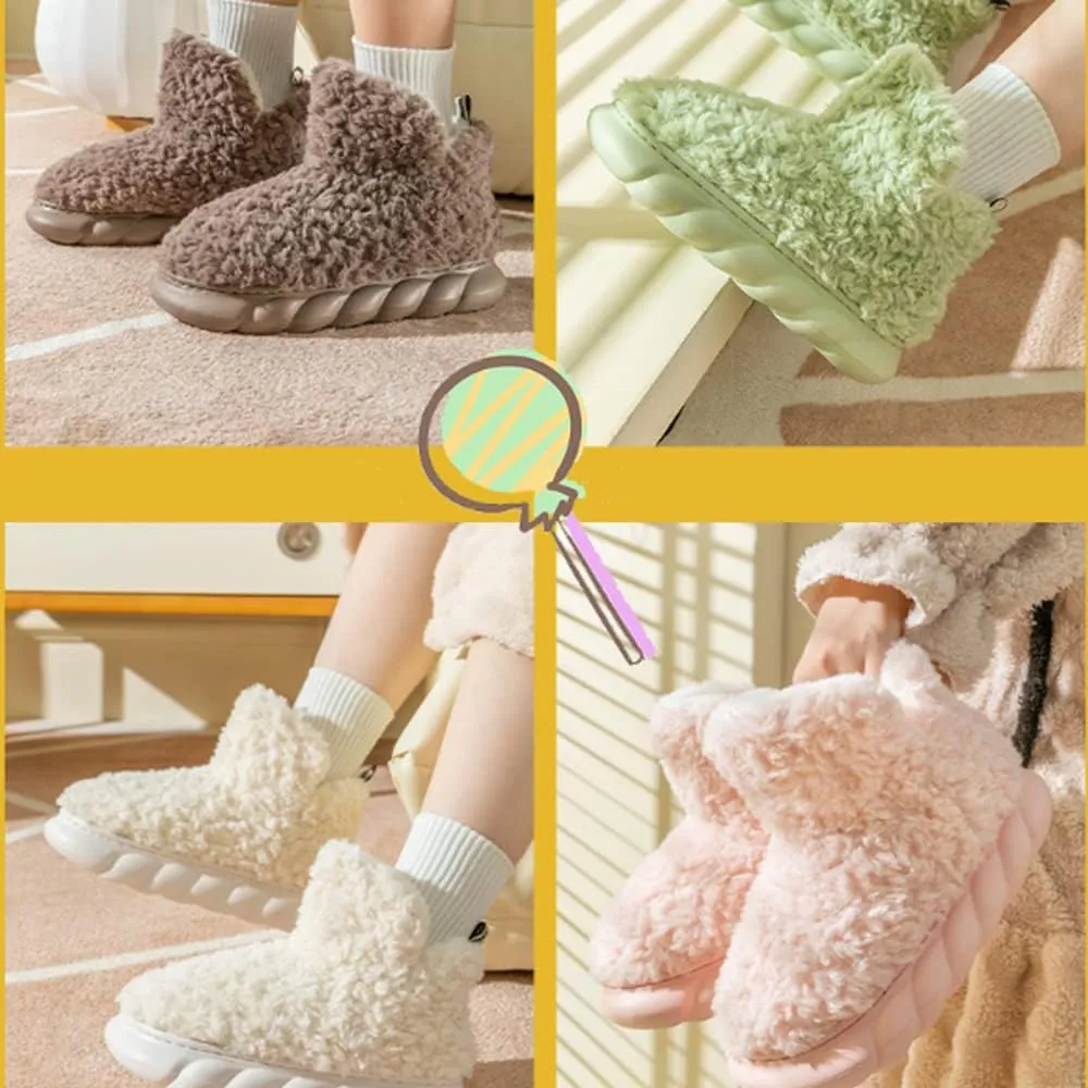 Our Lovely Fleece Booties, 2023 New Women's Comfort Warm Bootie Slippers, Winter Indoor Outdoor Fleece Booties