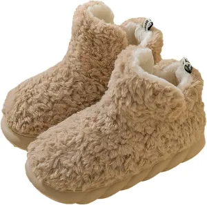 Our Lovely Fleece Booties, 2023 New Women's Comfort Warm Bootie Slippers, Winter Indoor Outdoor Fleece Booties