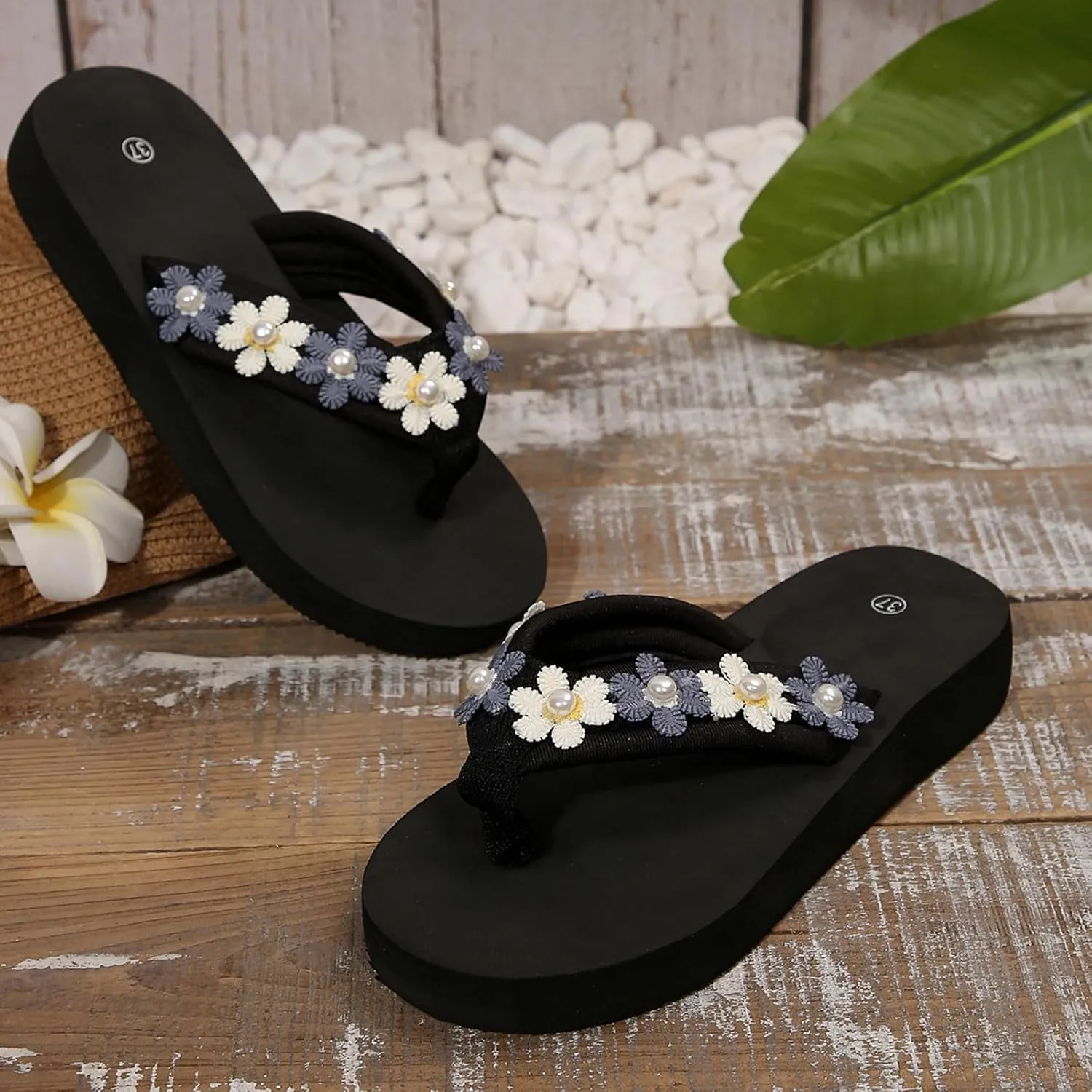 Platform Flip Flop for Women Slip on Wedge Sandals Women Open Toe Comfortable Trendy Arch Support Summer Shoes