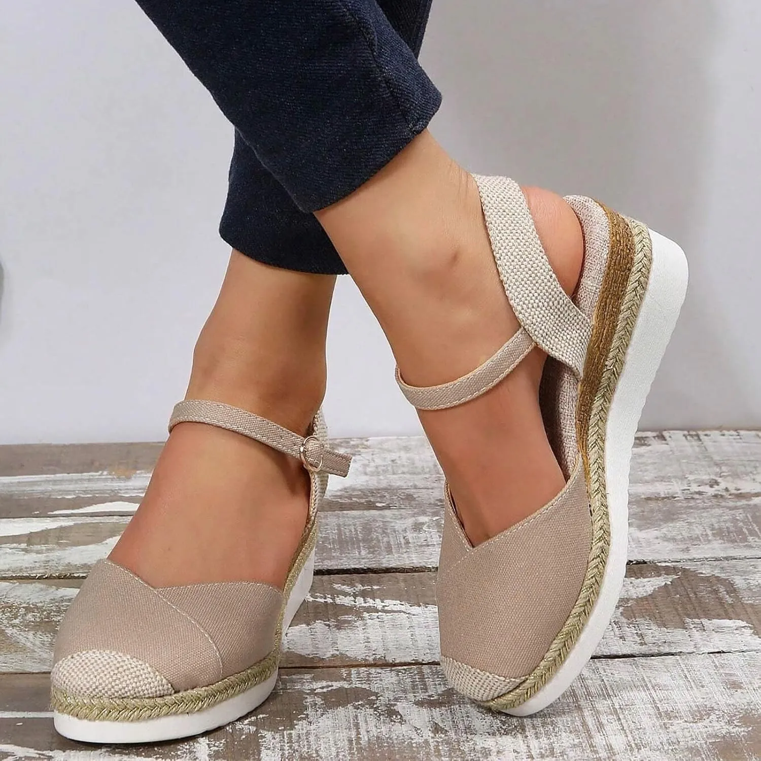 Platform Sandals Open Toe Flatform Wedge Casual Sandal Womens Silver Wedges Open Toe Wedge Sandals for Women