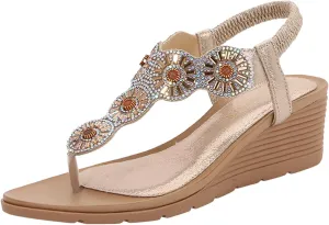 Platform Sandals Women Slip On Shoes Cross Strap Comfortable Chunky Heel Breathable Sandals Open Toe Summer Dressy Boho Style Footwear Orthopedic Sandal Beach Dressy Flip Flops for Wide Toe Spring