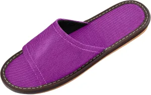 Purple Solid Color Pure Plain Men Women's Shower House Slippers Portable Beach Sandals for Indoor Outdoor Indoor