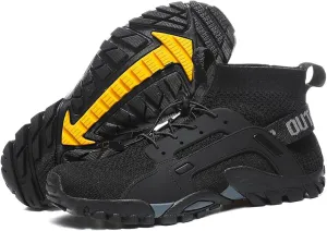 Quick Dry Water Shoes for Outdoor Hiking/Climbing - Men's Lightweight Breathable Sneakers and Women's Fashionable Travel Sneakers,Black-41