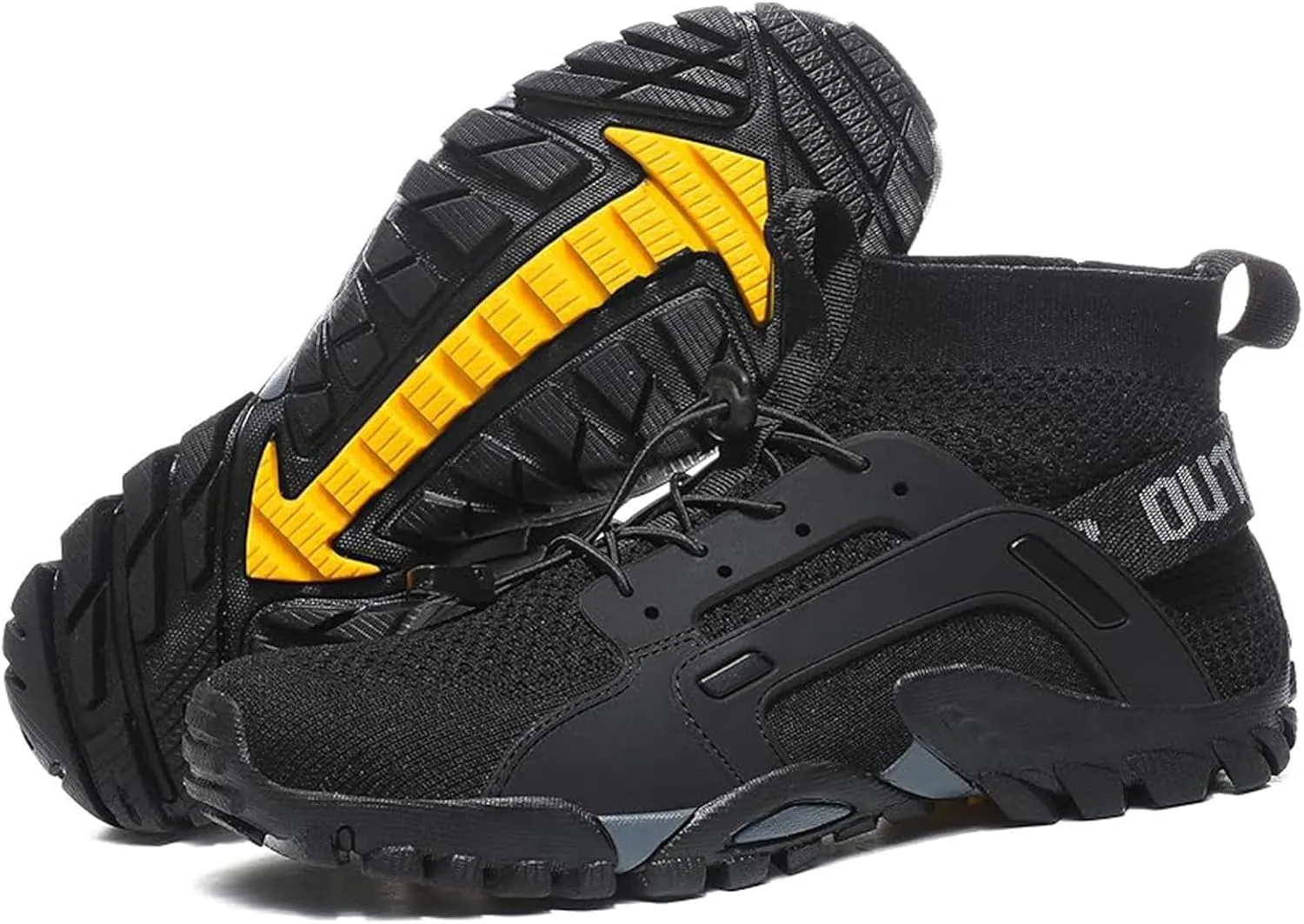 Quick Dry Water Shoes for Outdoor Hiking/Climbing - Men's Lightweight Breathable Sneakers and Women's Fashionable Travel Sneakers,Black-41