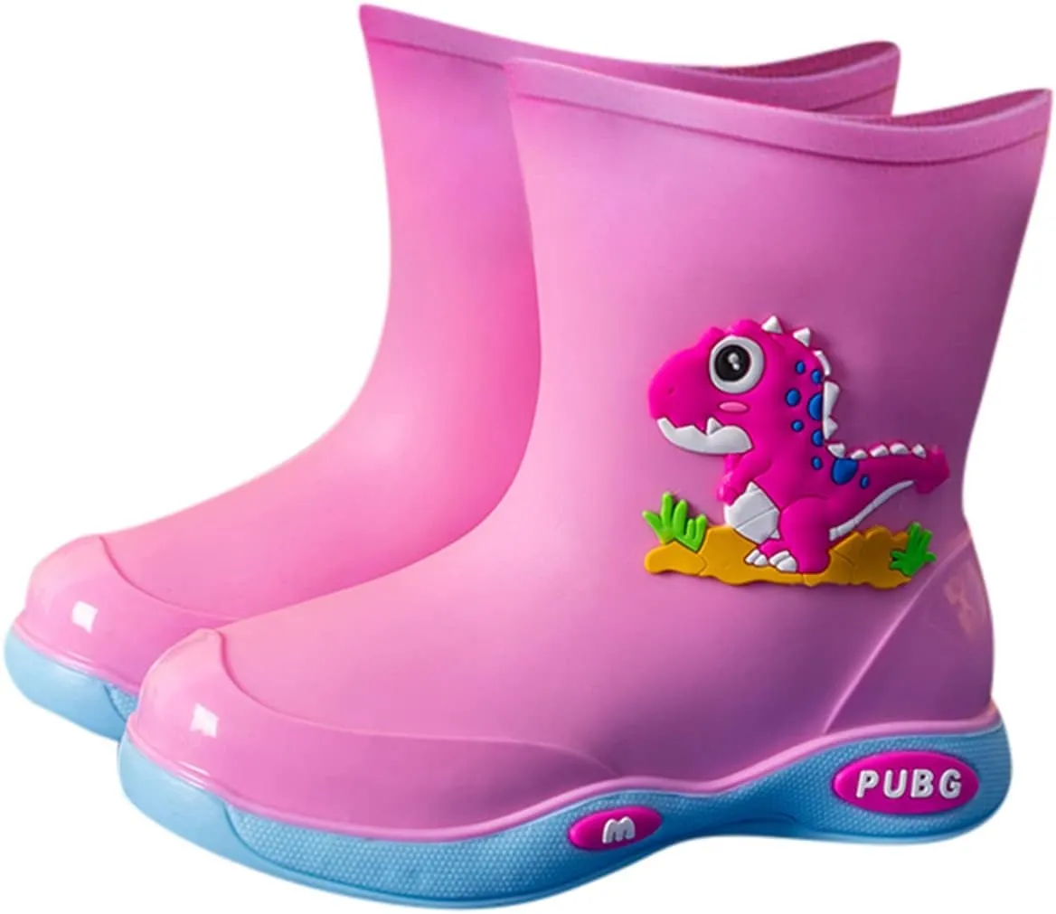 Rain Boots Girls Boys Kids Cartoon Baby Rubber Boots Toddler Waterproof Garden Shoes for Outdoor Big Boys Winter Boots