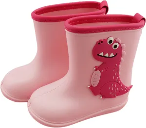 Rain Boots Toddler Children Cute Dinosaur Pull on Rainboots Boys Girls Cartoon Animals Water Shoes Baby Newborn Booties