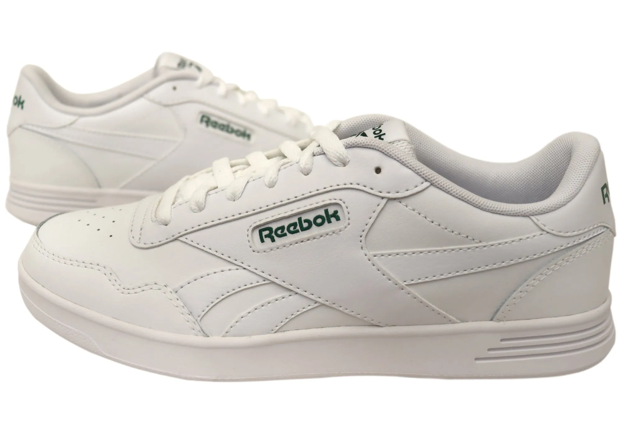 Reebok Court Advance Mens Comfortable White Lace Up Sneakers