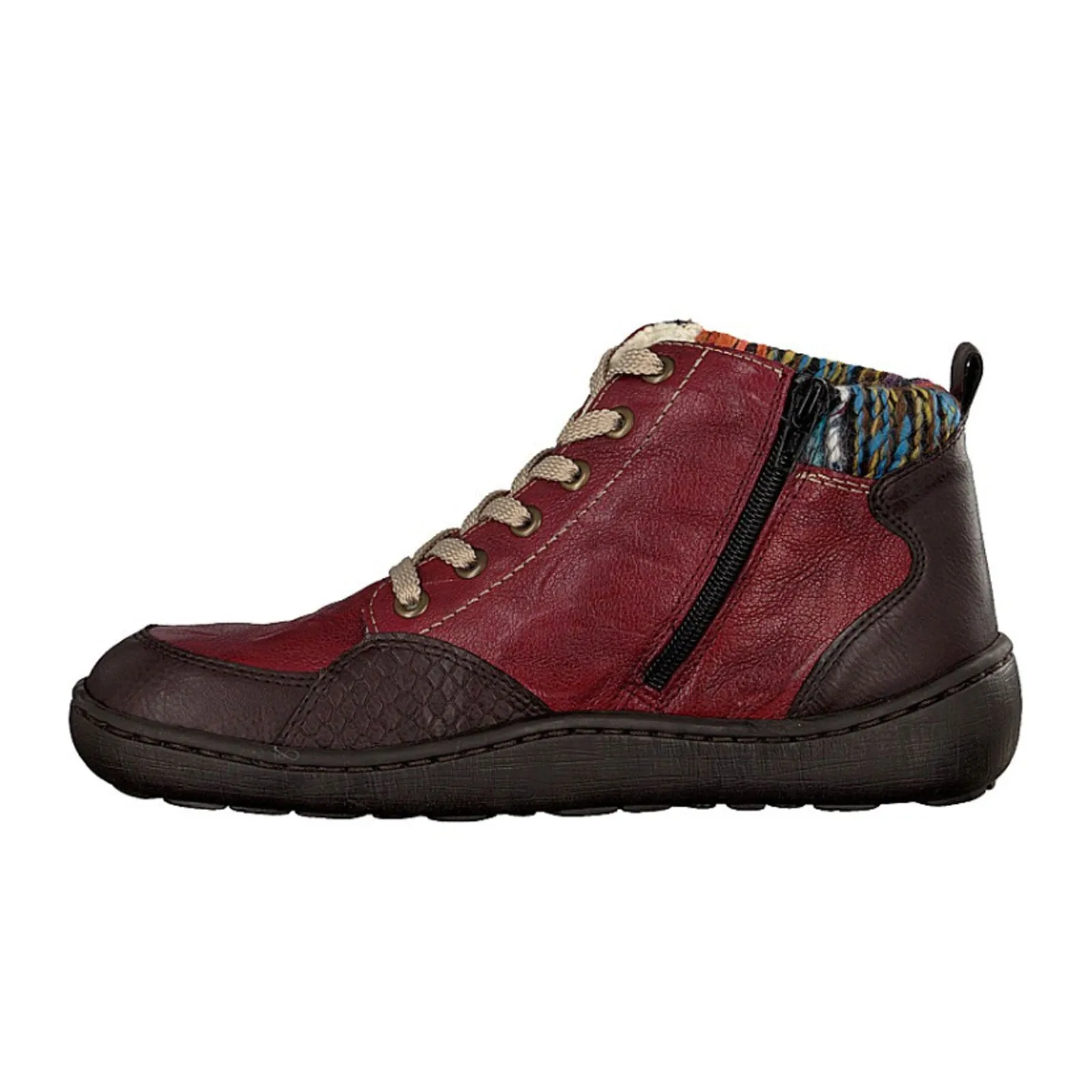 Rieker 44442-25 Ankle Boot (Women) - Havanna/Merlot/Orange-Multi