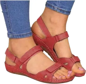 Sandals for Women,Orthopedic Open Toe Sandals Premium Comfy Casual Flat Wedge Shoes for Summer Outdoor