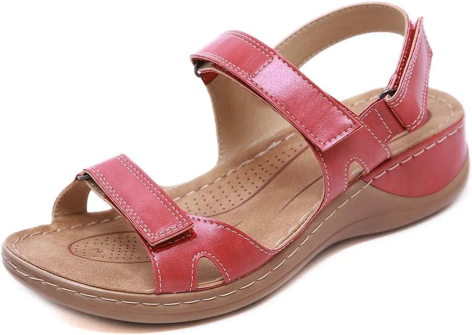 Sandals for Women,Orthopedic Open Toe Sandals Premium Comfy Casual Flat Wedge Shoes for Summer Outdoor