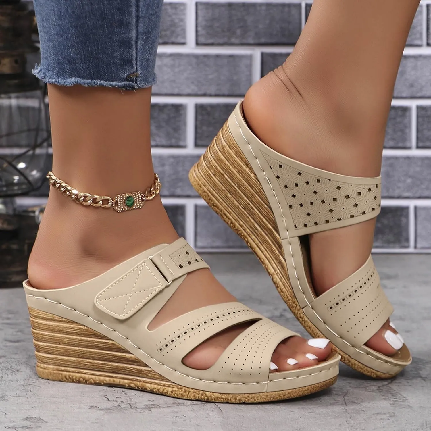 Sandals Wedge for Women Low Wedge Sandals for Women Casual Women's Sandal Dressy Summer Shoes for Womens 2025