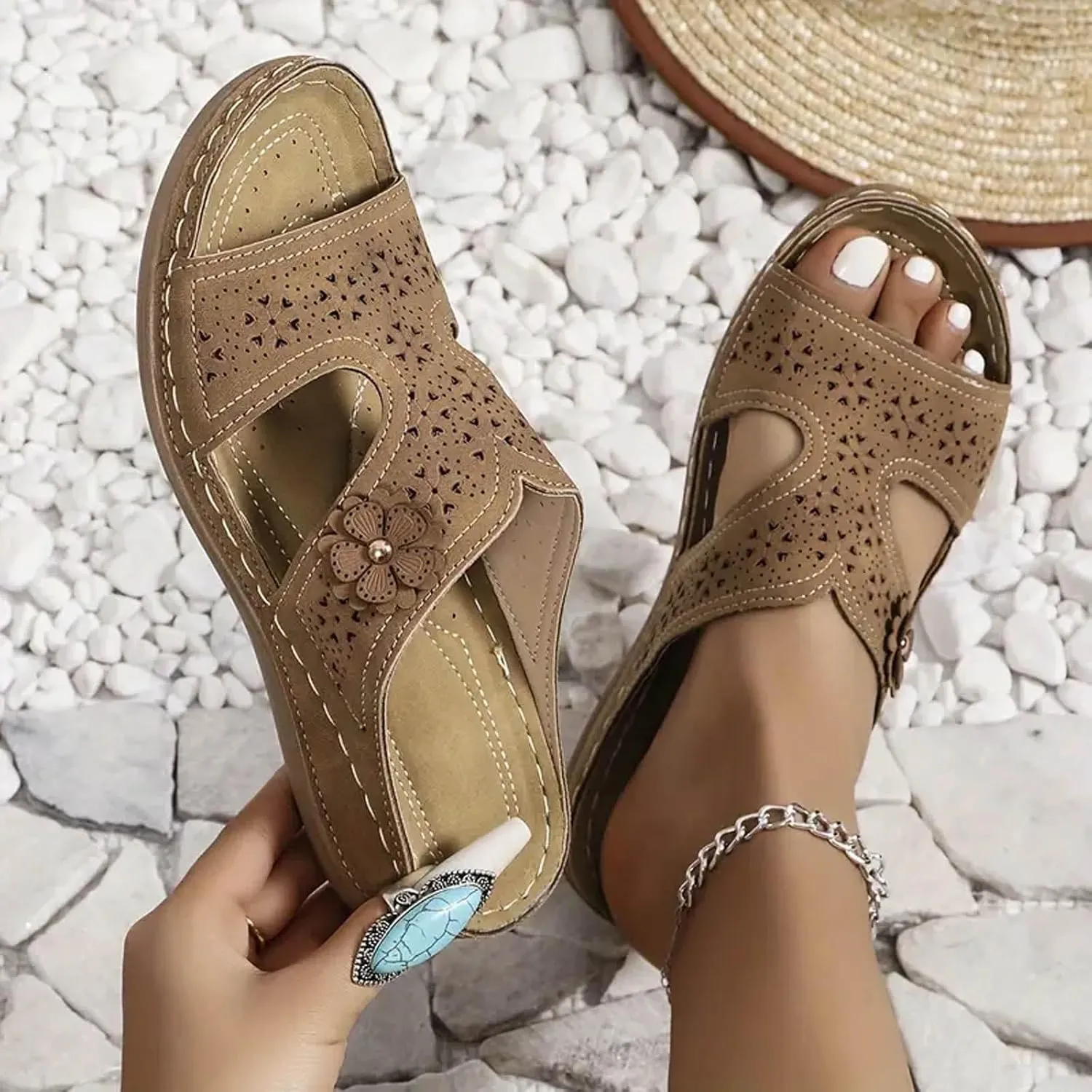 Sandals Wedge for Women Women Wedge Sandals Dressy Walking Women's Sandal Dressy Summer Shoes for Womens 2025