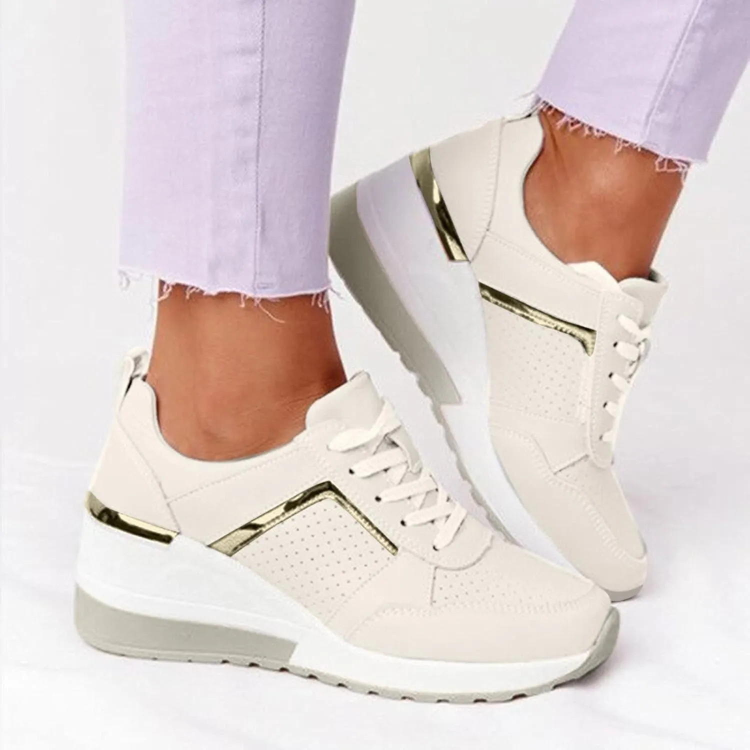 SBGMoSJ Womens Wide Casual Shoes Zapatos para Mujer C??Modos Tenis Womens White Leather Slip On Sneakers Womens Shoes Sneakers Wide Toe Box Comfy Open Toe Flats Shoes Women Dressy Cute