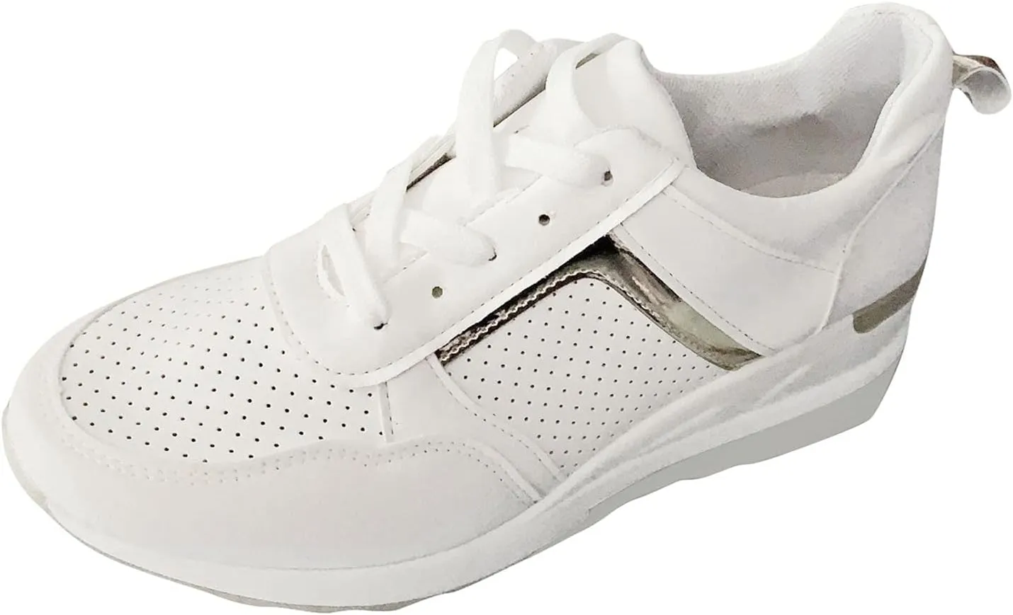 SBGMoSJ Womens Wide Casual Shoes Zapatos para Mujer C??Modos Tenis Womens White Leather Slip On Sneakers Womens Shoes Sneakers Wide Toe Box Comfy Open Toe Flats Shoes Women Dressy Cute