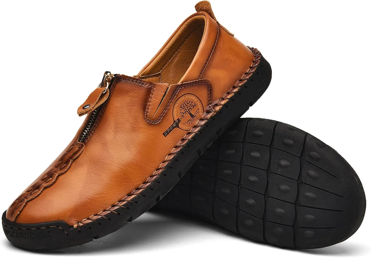 Shaire Men's Loafers Slip-On Shoes Classic Comfort with Memory Foam Casual Driving Moccasins